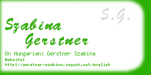 szabina gerstner business card